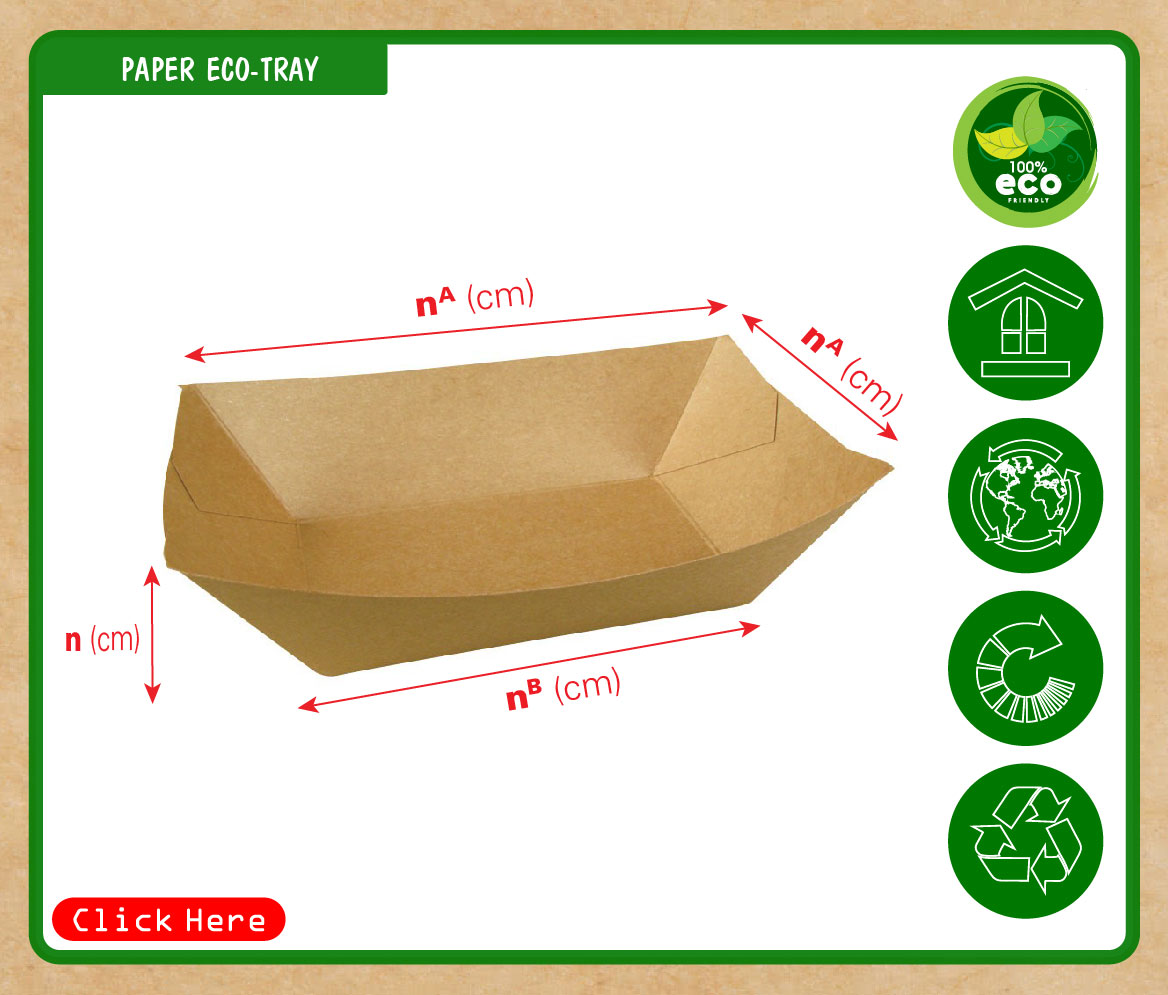 Khay giấy kraft đựng thực phẩm